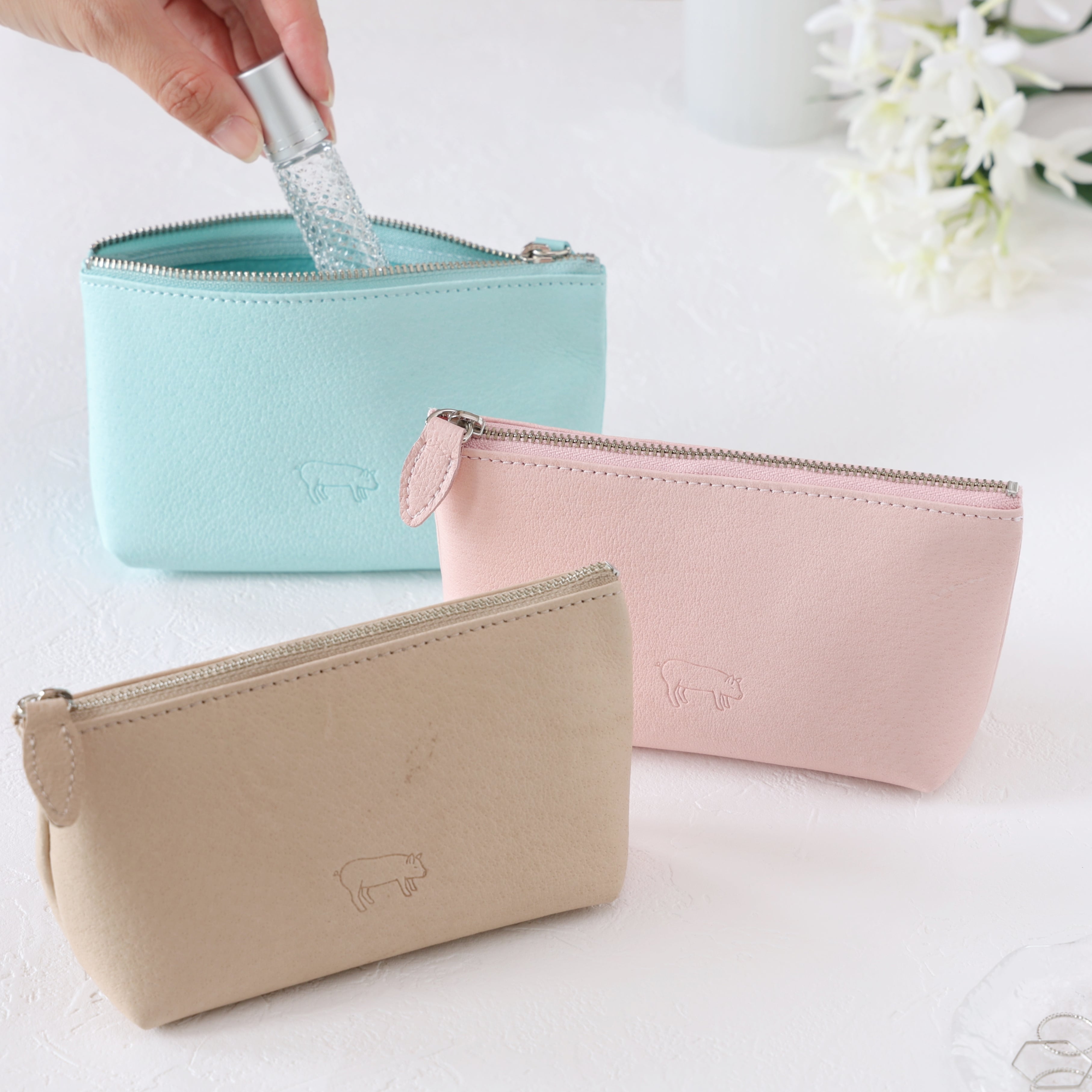 墨田区産ピッグレザーミニポーチ