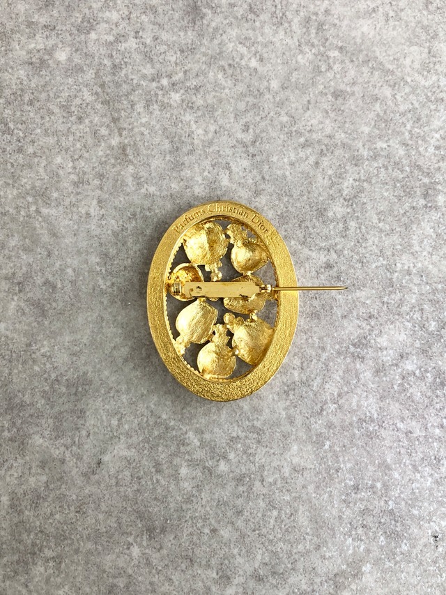 Christian Dior クリスチャン ディオール ブローチ ゴールド パフューム vintage ヴィンテージ オールド e57buy