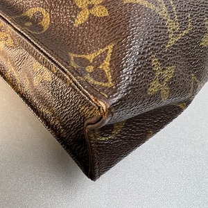 LOUIS VUITTON ルイヴィトン モノグラム LV   レザー ハンドバッグ ブラウン A-12098