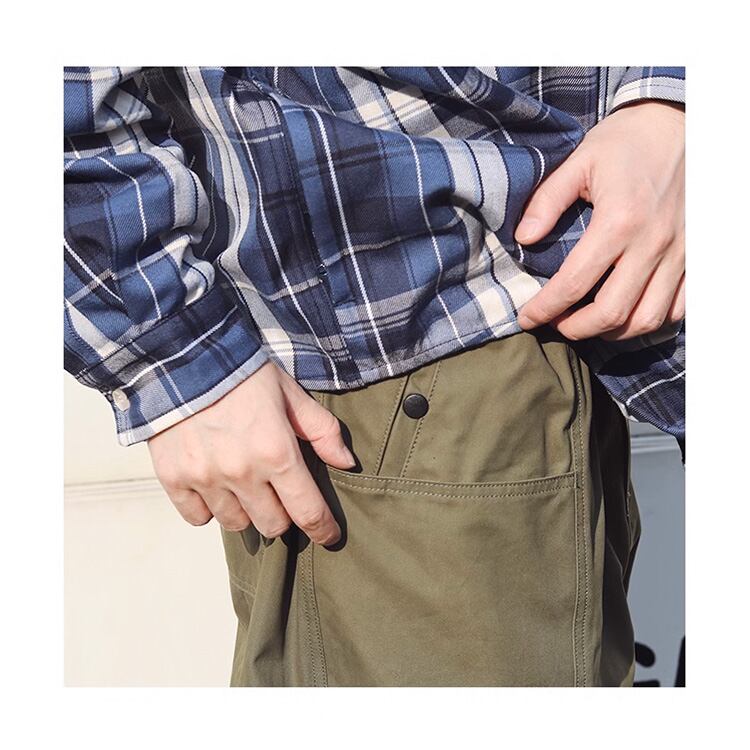 ★CUSTOM WOVEN PLAID POCKET SHIRT　　　A0785