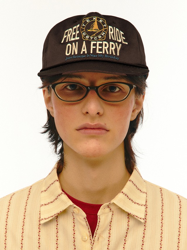 [teket] Ferry Satin Cap Dark Brown 正規品 韓国ブランド 韓国ファッション 韓国代行 日本 店舗 テケット
