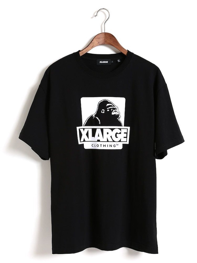 XLARGE (エクストララージ)  ロゴプリントクルーネック半袖Tシャツ BLACK (ブラック)