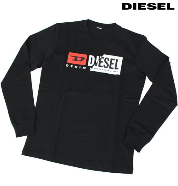 DIESEL ディーゼル Tシャツ 長袖 プリント Tシャツ ロンT メンズ　T-DIEGO-LS-CUTY BLACK 2020 秋モデル 送料無料  | BEES HIGH powered by BASE