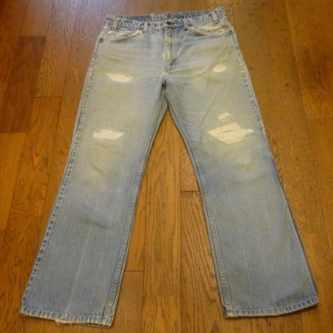 Levi's 517 ブーツカット ダメージ デニムパンツ (34) ☆【送料無料