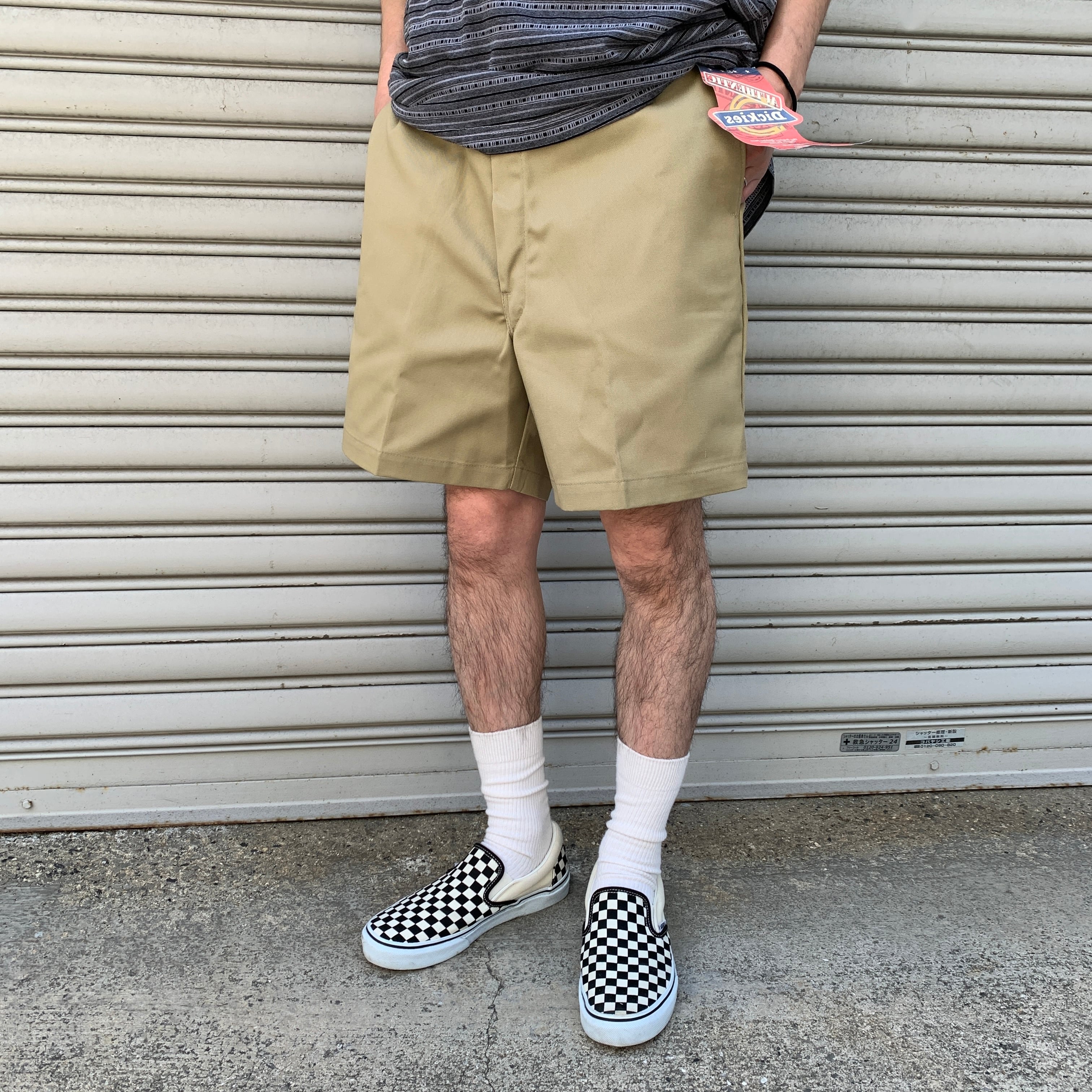 デッドストックタグ付 80s Dickies USA製チノワークショーツ W36