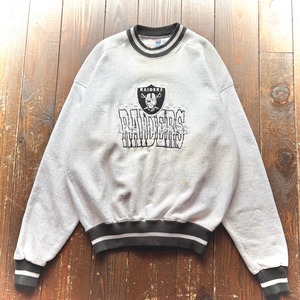 90's  the game 〝 LOSANGELES RAIDERS 〟 Reverse Weave Type Sweat /  Size X - LARGE