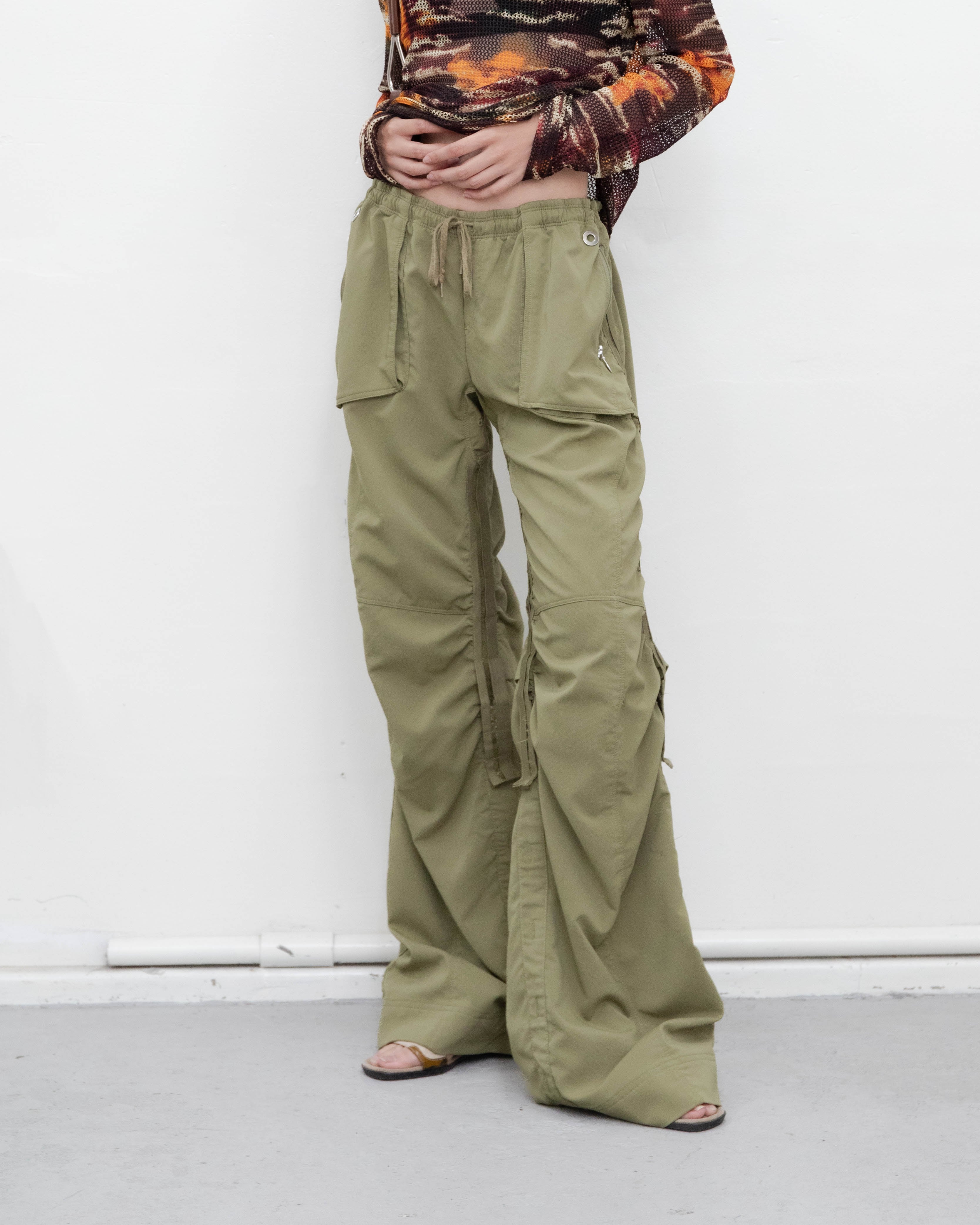 【HI FI FNK】Nine Back Shirring Pants 2000s NIKE - shirring utility pants | LUIK FINN