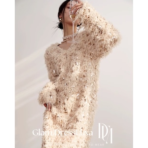 スパンコール ループ gorgeous ワンピース_W416