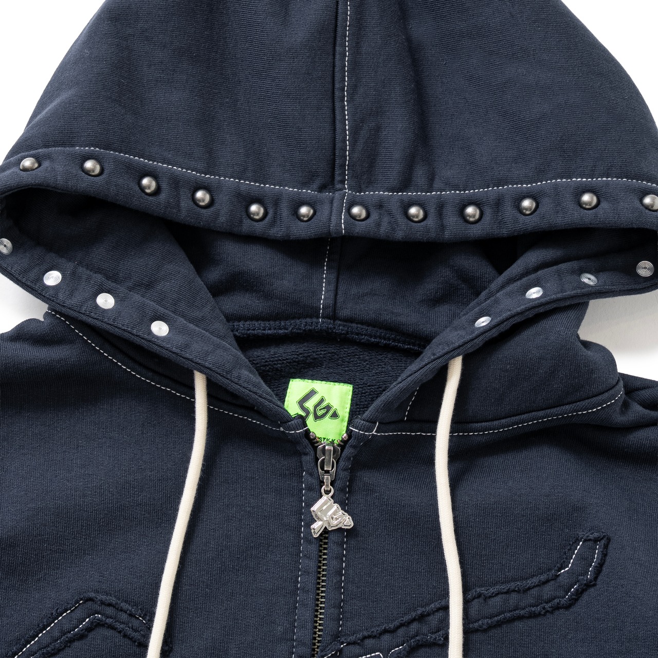 SPECIAL GUEST K.K. / Face Logo Studded Zip Hoodie