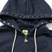 SPECIAL GUEST K.K. / Face Logo Studded Zip Hoodie
