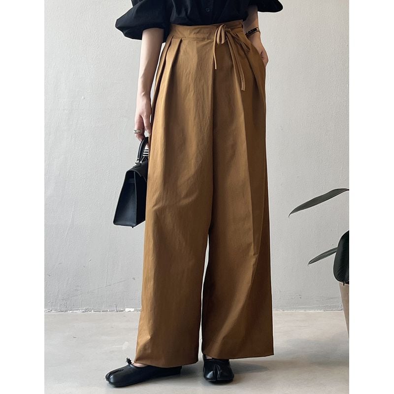 サイドリボンベルトタックワイドパンツ 201683 | coto.meki