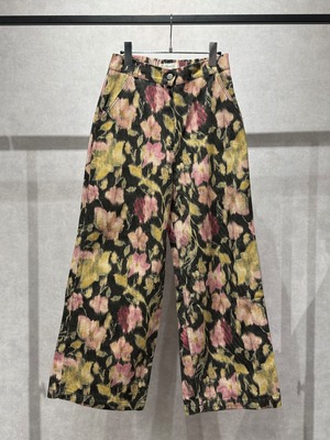 vintage flower denim pants