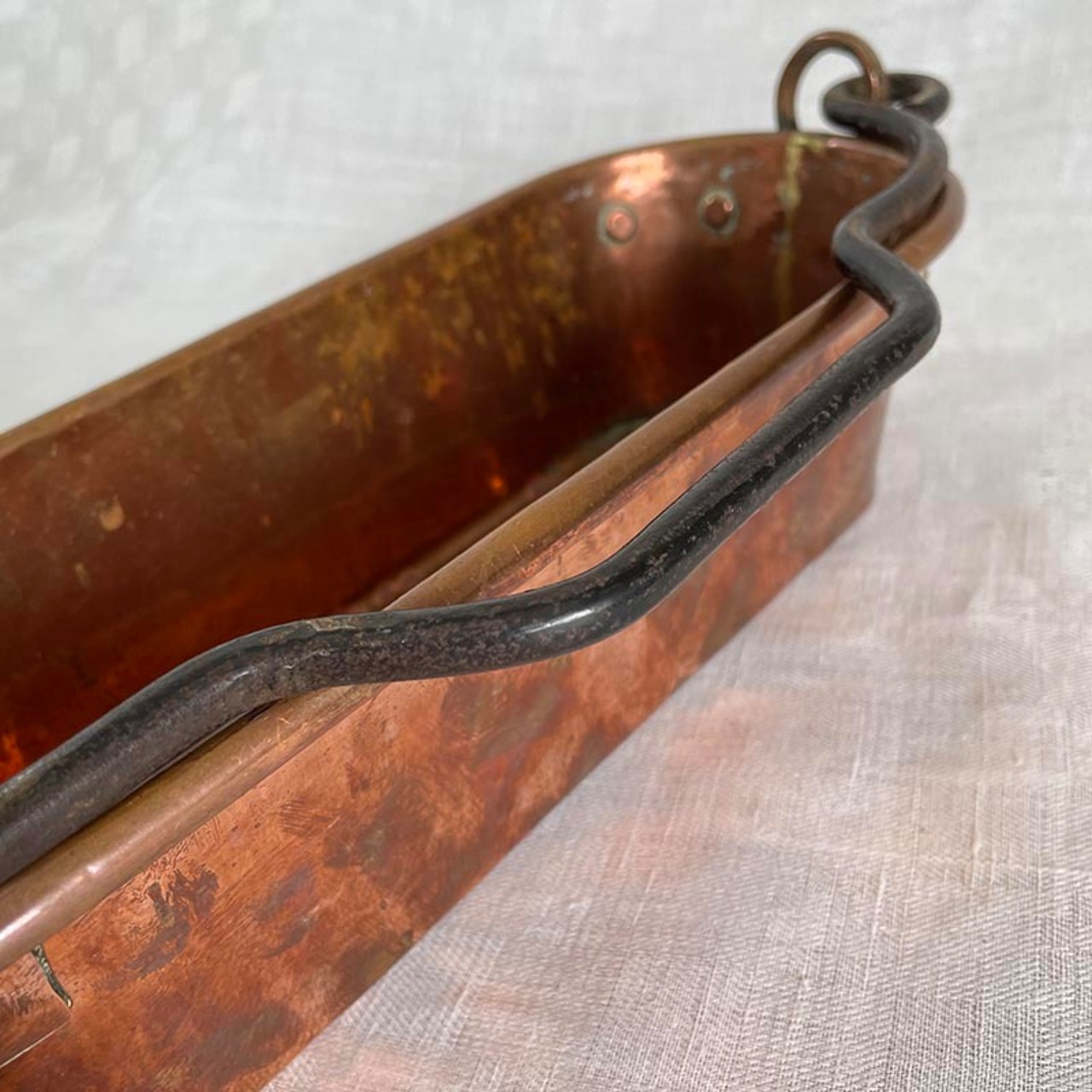 銅鍋 魚料理用鍋 小型ポワソニエール アウトドアに 12KWdu14