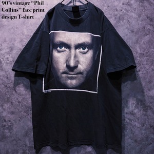 【doppio】90’s vintage “Phil Collins” face print design T-shirt