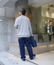 【#Re:room】BIG LOGO W JACQUARD CREW KNIT［REK130］