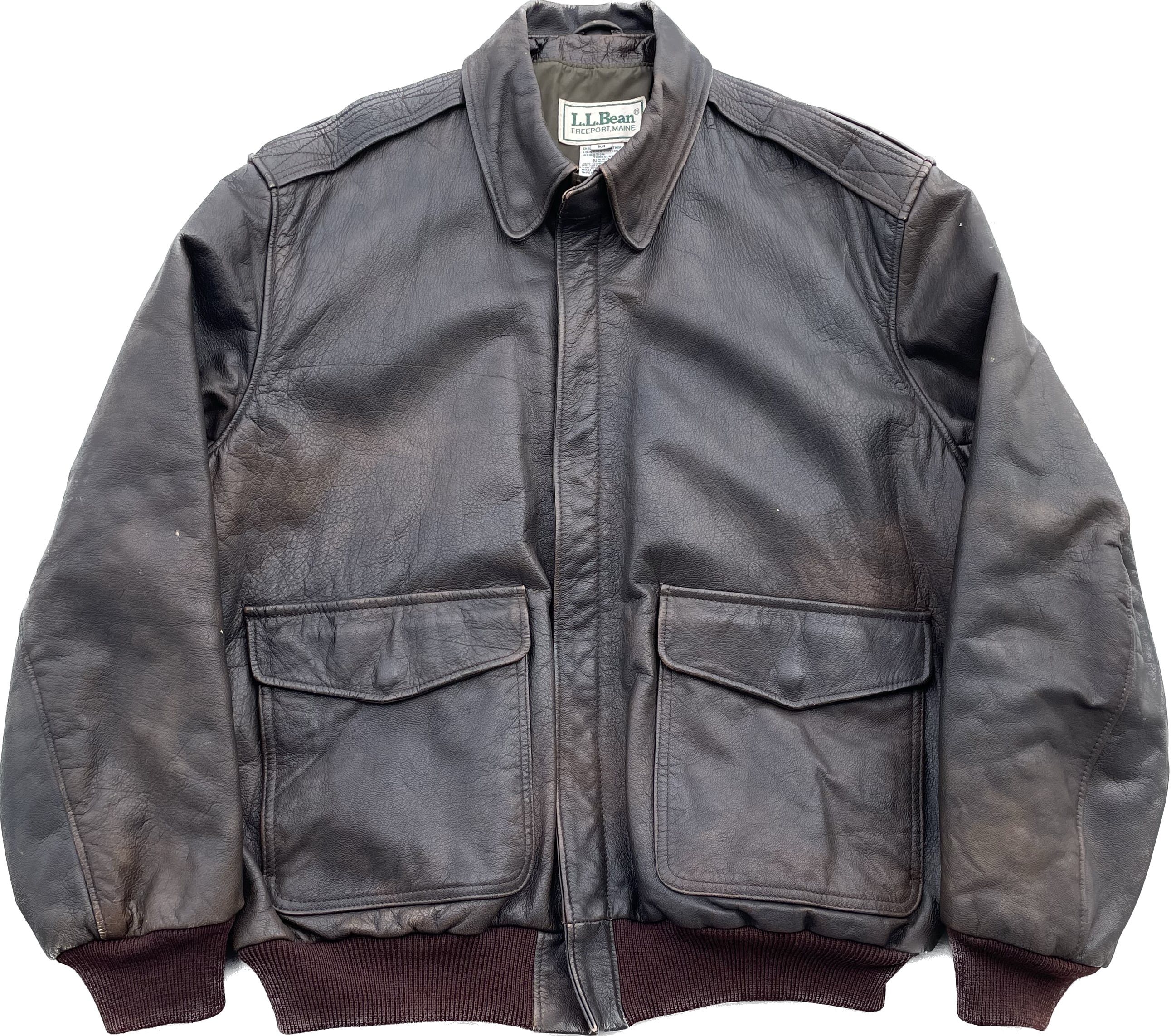L.L.Bean A-2 Leather Jacket “In Thinsulate“ 80s | Blue Ribbon