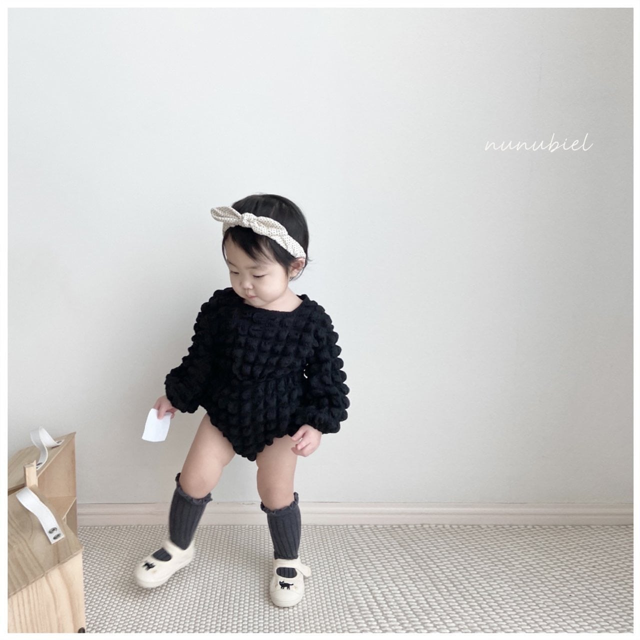 ポップコーン ベビー服 可愛い 白 韓国 黒 入園入学祝い 白