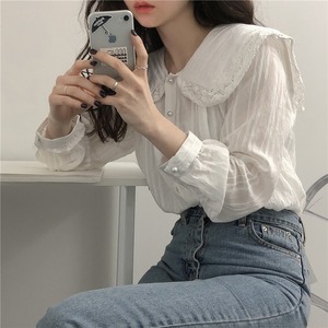 【韓国通販 dgo】long sleeve big collar shirt 3colors（A0141）