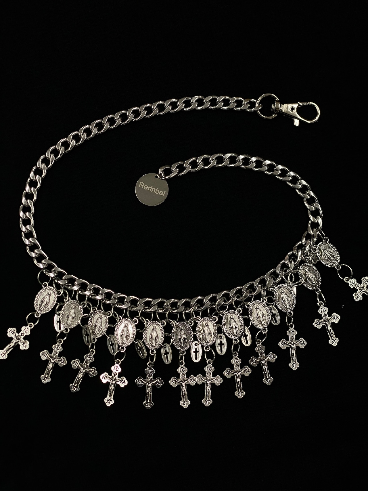 【RE RINBEL】Punk Cross Necklace 10032