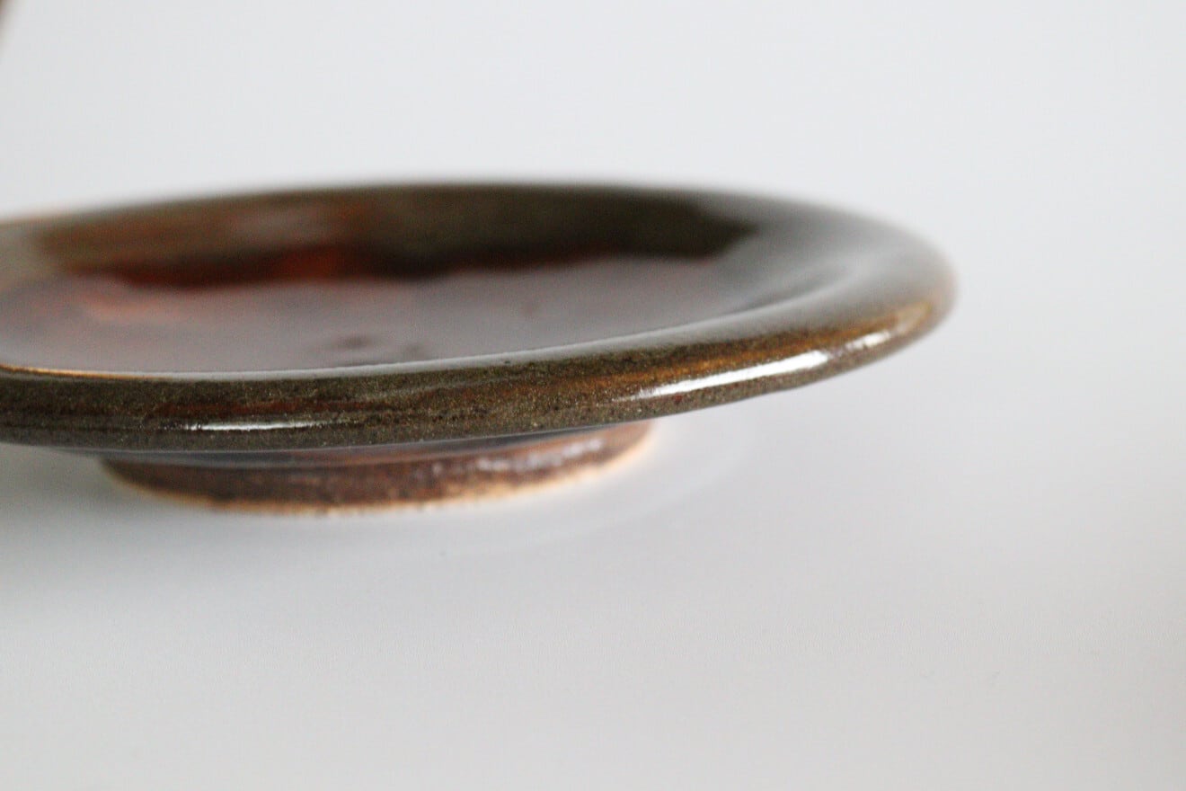 成井窯 6寸皿 | ao+水玉