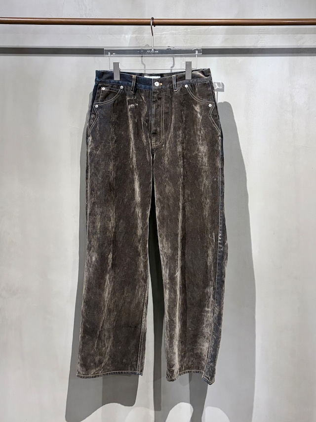 PLATEAU STUDIO【Flocked denim pants】