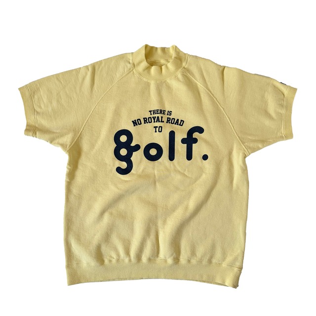 MOCK NECK S/S SWEAT SHIRT -YELLOW-