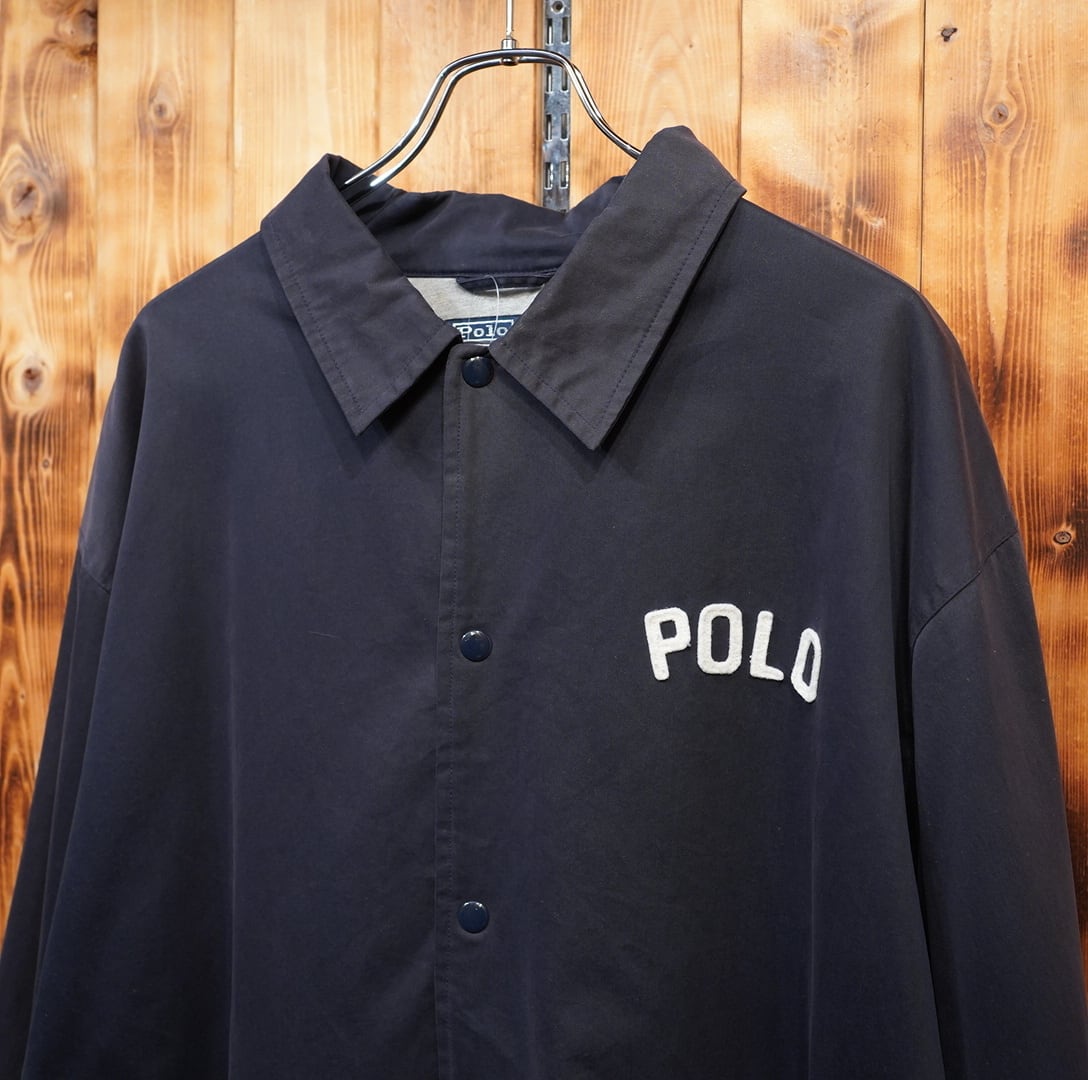 90s Polo by Ralph Lauren コーチジャケット　名作 90s Polo Ralph Lauren コーチジャケット ネイビー XL/ラルフローレン
