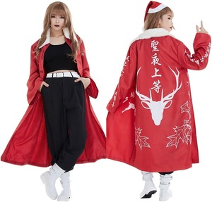 【在庫のみ】[Loesoul] クリスマス特攻服 ヤンキー 赤 聖夜上等 ツッパリ 不良 暴走族 暴走天使 聖夜制覇 走死走命 天上天下唯我独尊 コスプレ コスチューム メンズ レディース 舞台装 演出服 変装 仮装 イベント 忘年会 cosplay 撮影 祭り