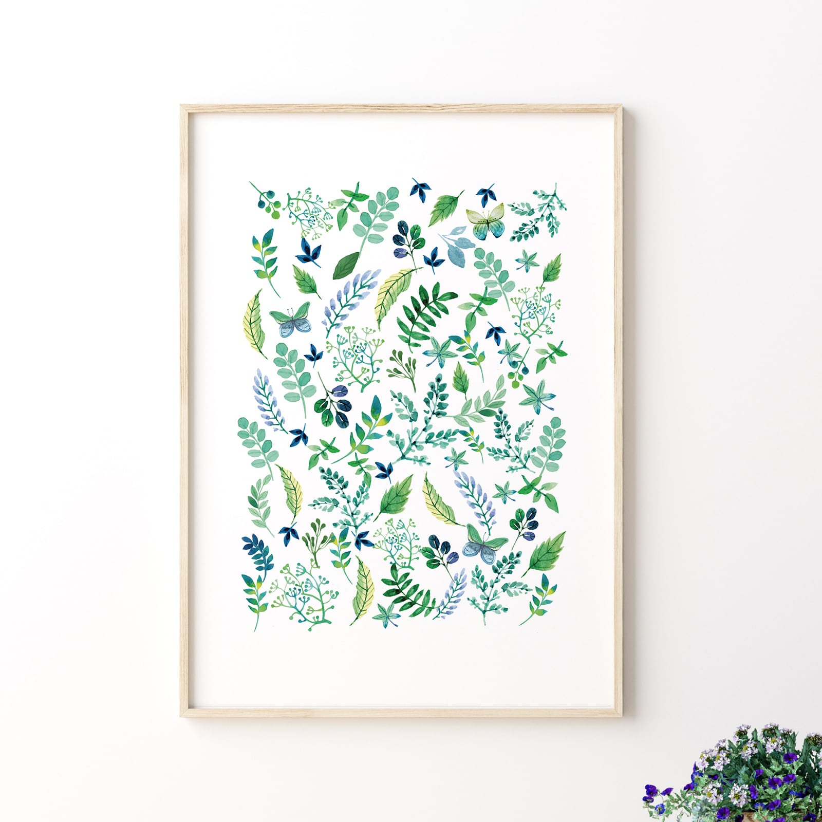 【送料無料】アートポスター 新緑 葉っぱ 自然 グリーン ナチュラル A3 B2 インテリア ポスター北欧 おしゃれ 絵画 絵 壁掛け モダン オーダー【受注生産】