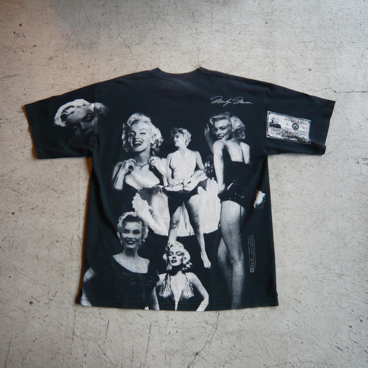 90s マリリンモンロー オールオーバープリント 総柄 Tシャツ