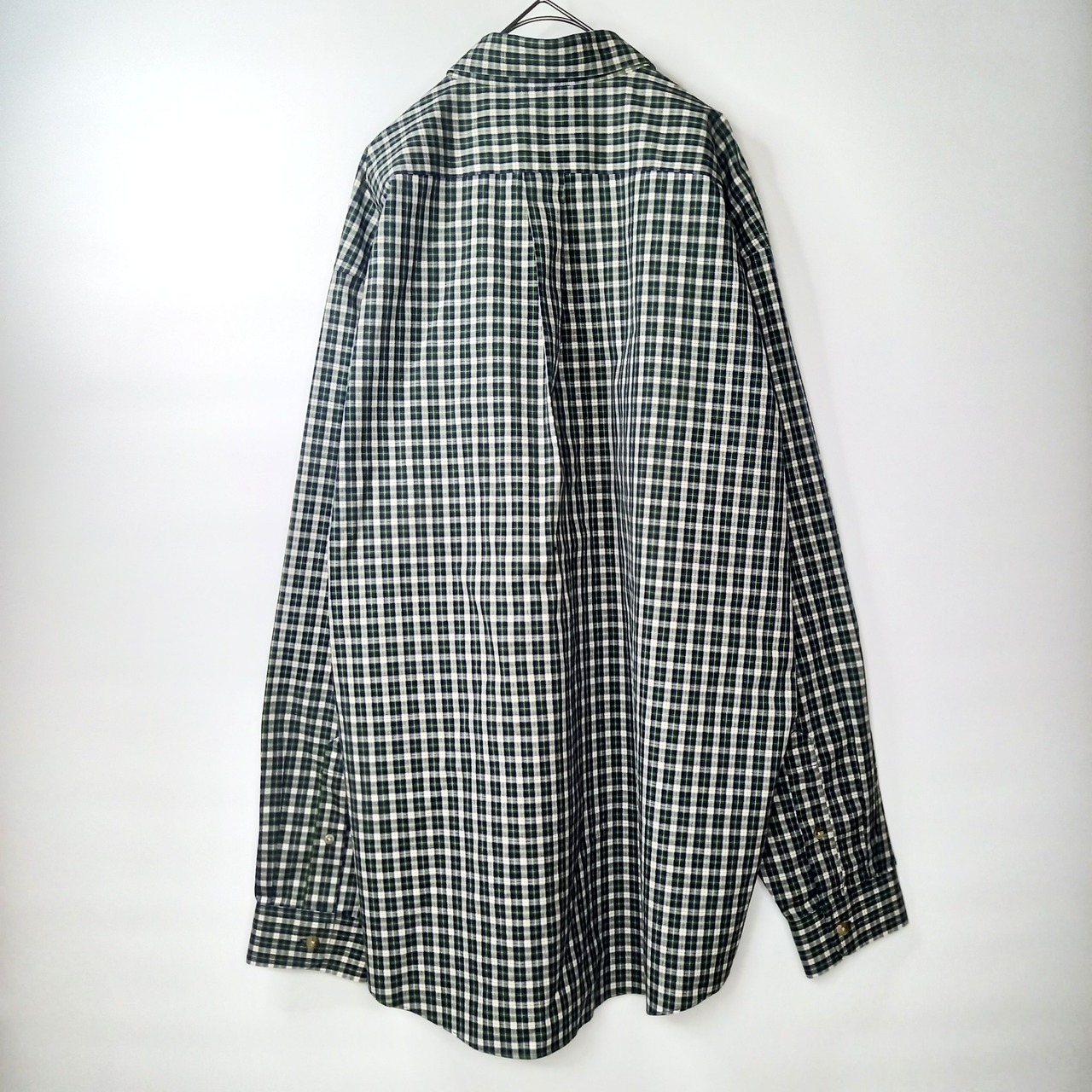 エルエルビーン　防シワ　BDシャツ　ボタンダウン　長袖　チェック　オーバーサイズ