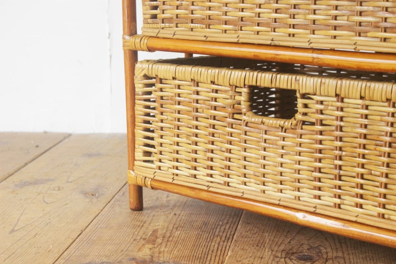 ラタン 籐家具 チェスト タンス 箪笥 ランドリー 収納 ナチュラル