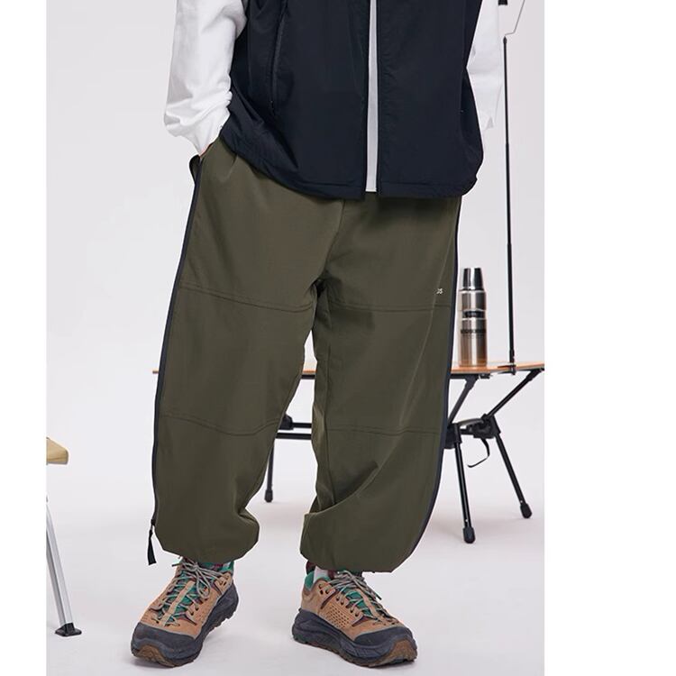 ★COLOR CONTRAST SPLICING BEAM FEET CASUAL SPORTS PANTS　　　A0700