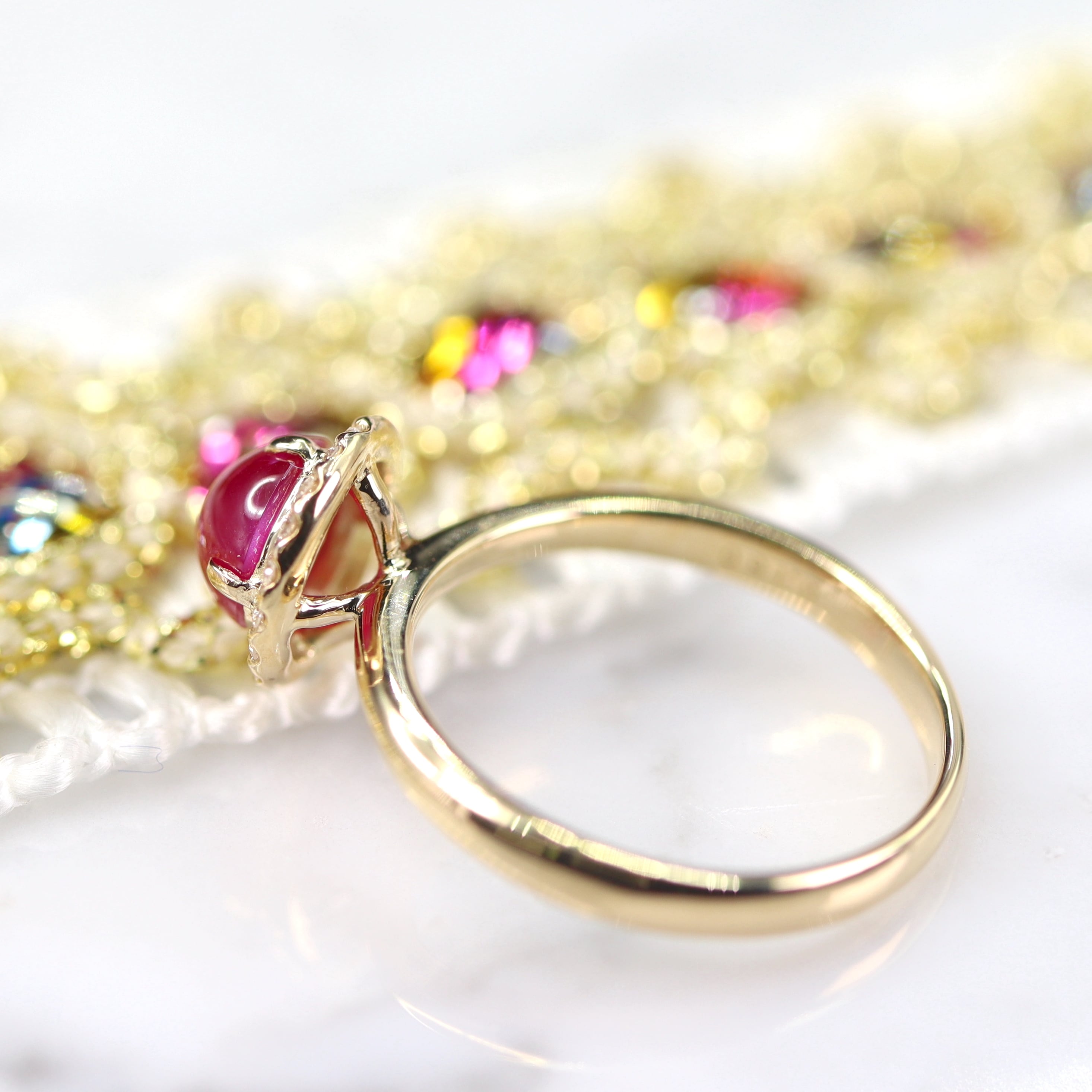 K18YGカボションルビーリング R1.322ct | FADEN JEWELRY K18YGカボションルビーリング R1.322ct | FADEN JEWELRY