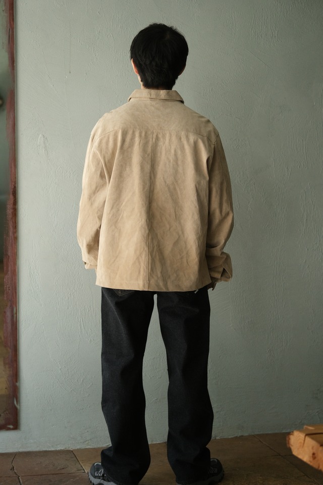 Utah／nubuck leather shirt／sand／remake