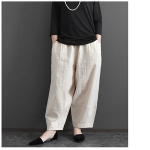 タイコットンゆったりテーパードパンツ/ナチュラル/F