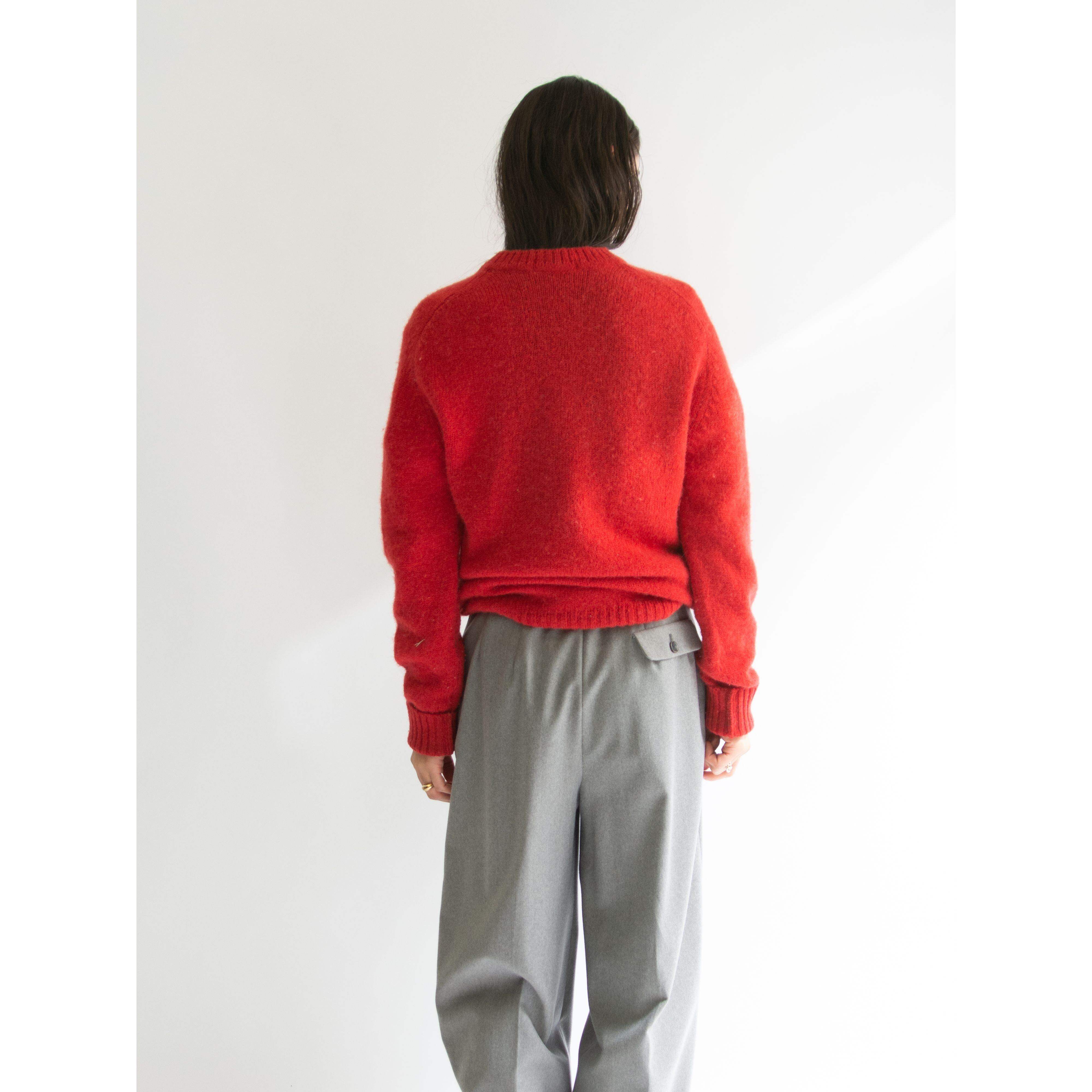 【Burberrys】Made in England 100% Shetland Wool Crew Neck Sweater（バーバリーズ 英国製シェットランドウールクルーネックセーター ニット）