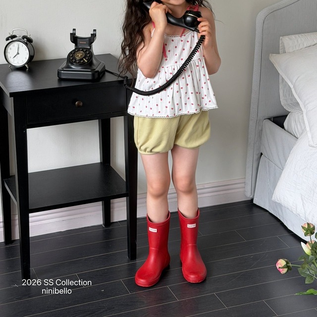 【6/18〆予約】<ninibello> Berry eyelet blouse top