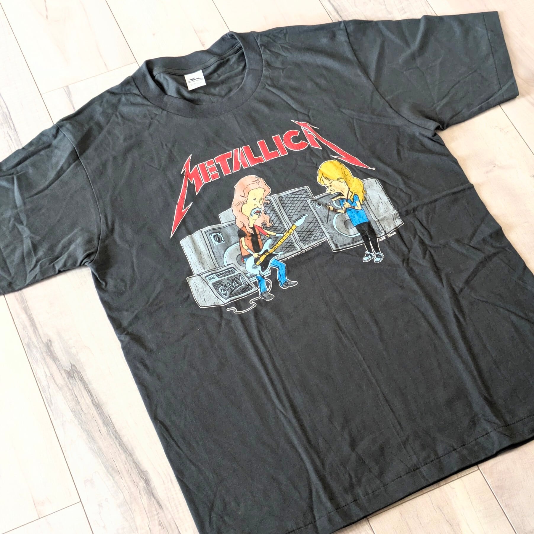 【 Beavis and Butt-Head（ビーバスアンドバットヘッド）】 METALLICA バンドT / ビンテージ加工 〚アメリカン雑貨 アメトイ〛