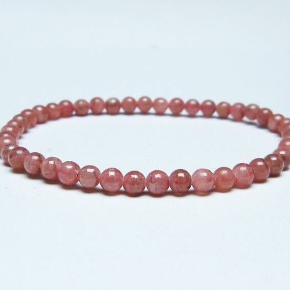 インカローズ ブレスレット 4mm ロードクロサイト ブレス 一点物 メール便可 [M便 1/10] 111-46602