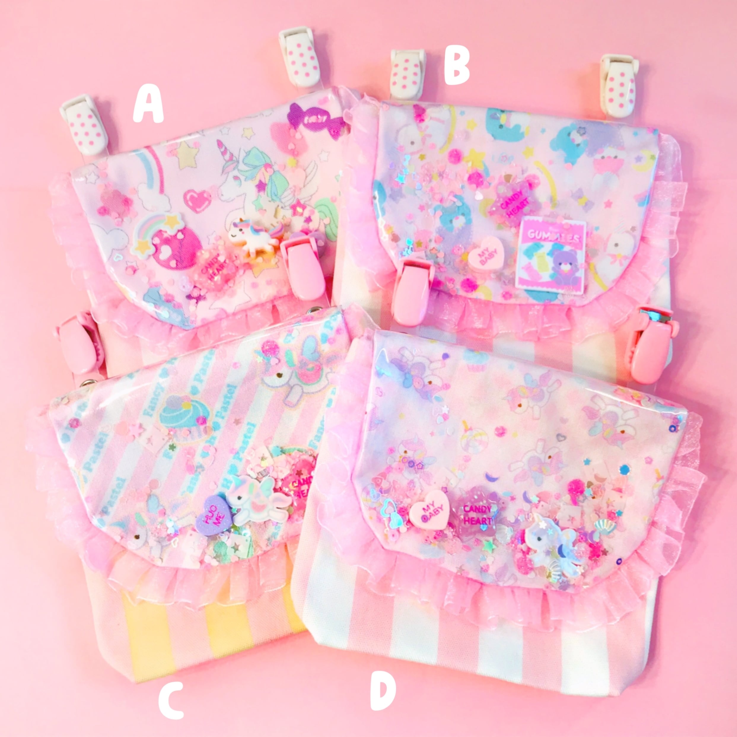 ピンク系シャカシャカ移動ポケット Girly H