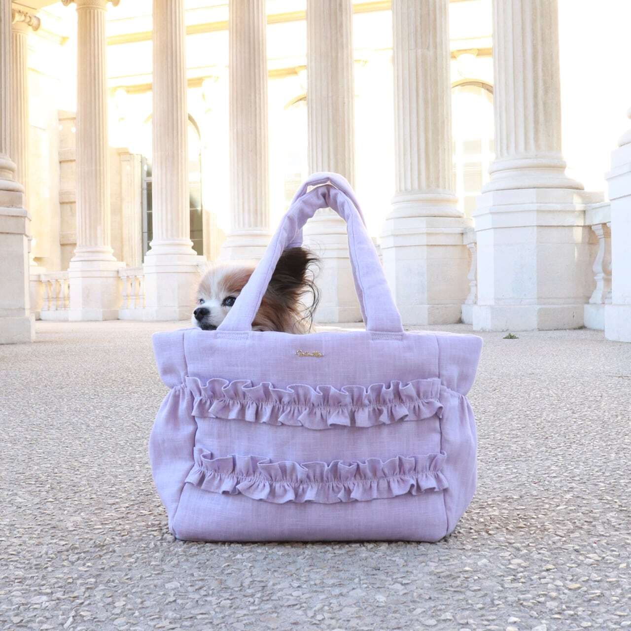 即納【Mimtto】Sherbet Linen Ruffle Bag シャーベットリネンラッフル
