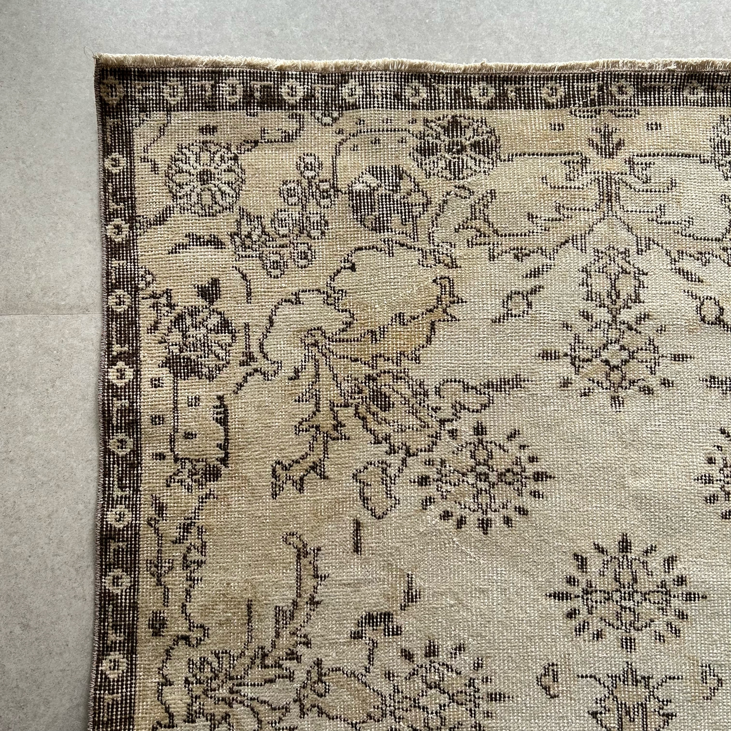 Vintage rug beige 211×119/ヴィンテージラグ トルコラグ 27250503