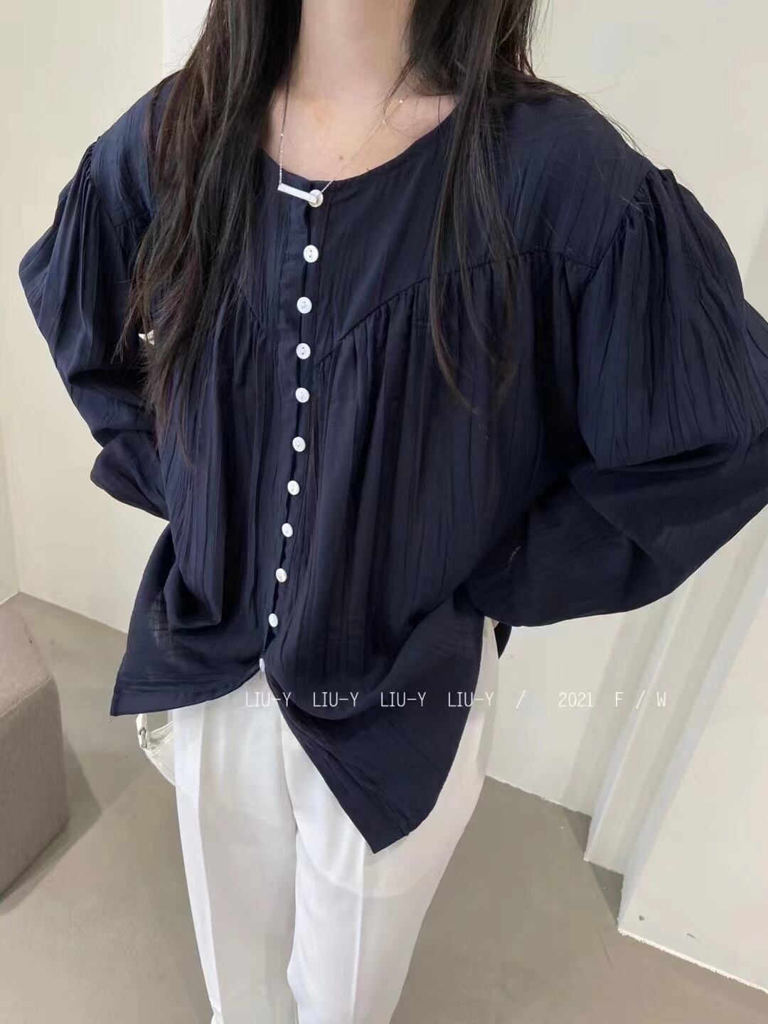 ボタンブラウス　AJ2205-752