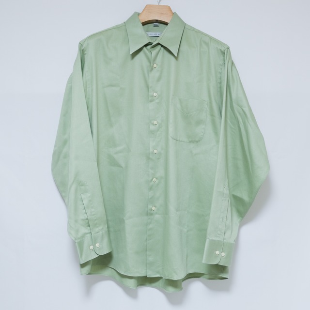 ”GEOFFREY BEENE” drape 2way shirt /pale green