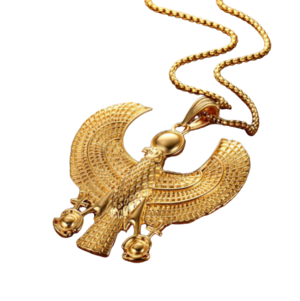 Chunky Falcon Ankh Big Pendant Necklace