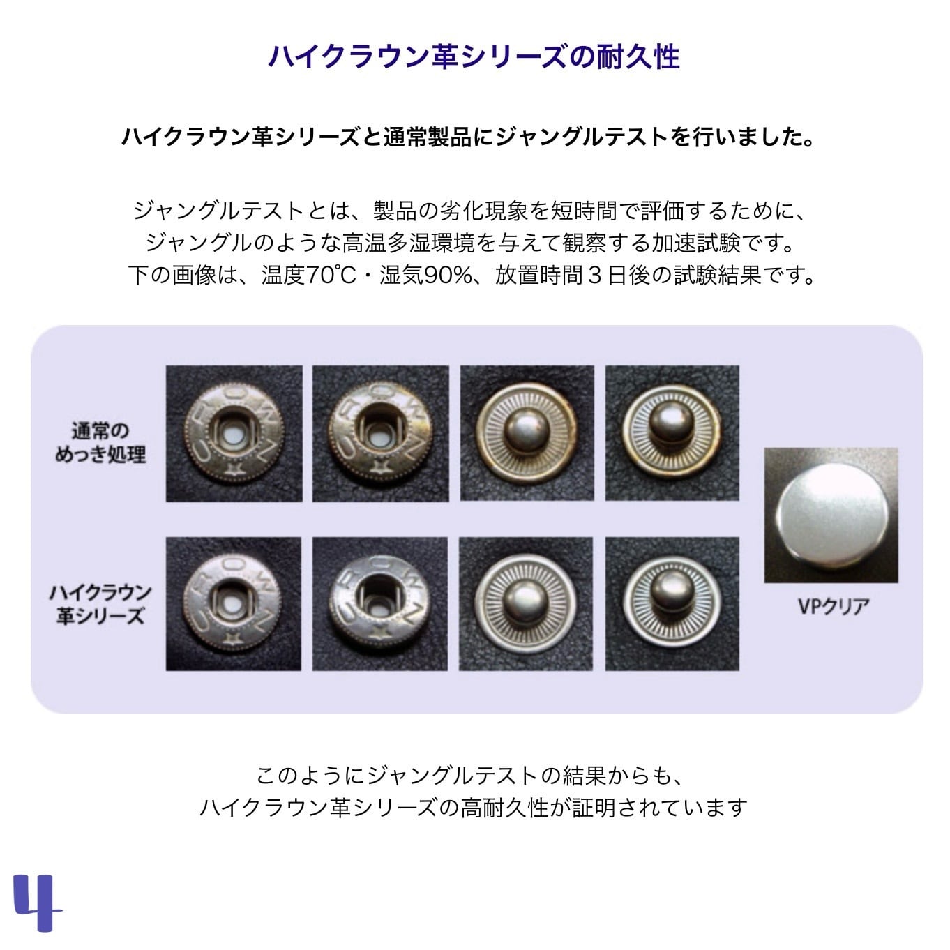 CROWN】HIGH CROWN バネホック (小/ B3D) 真鍮無垢《革の為に開発した