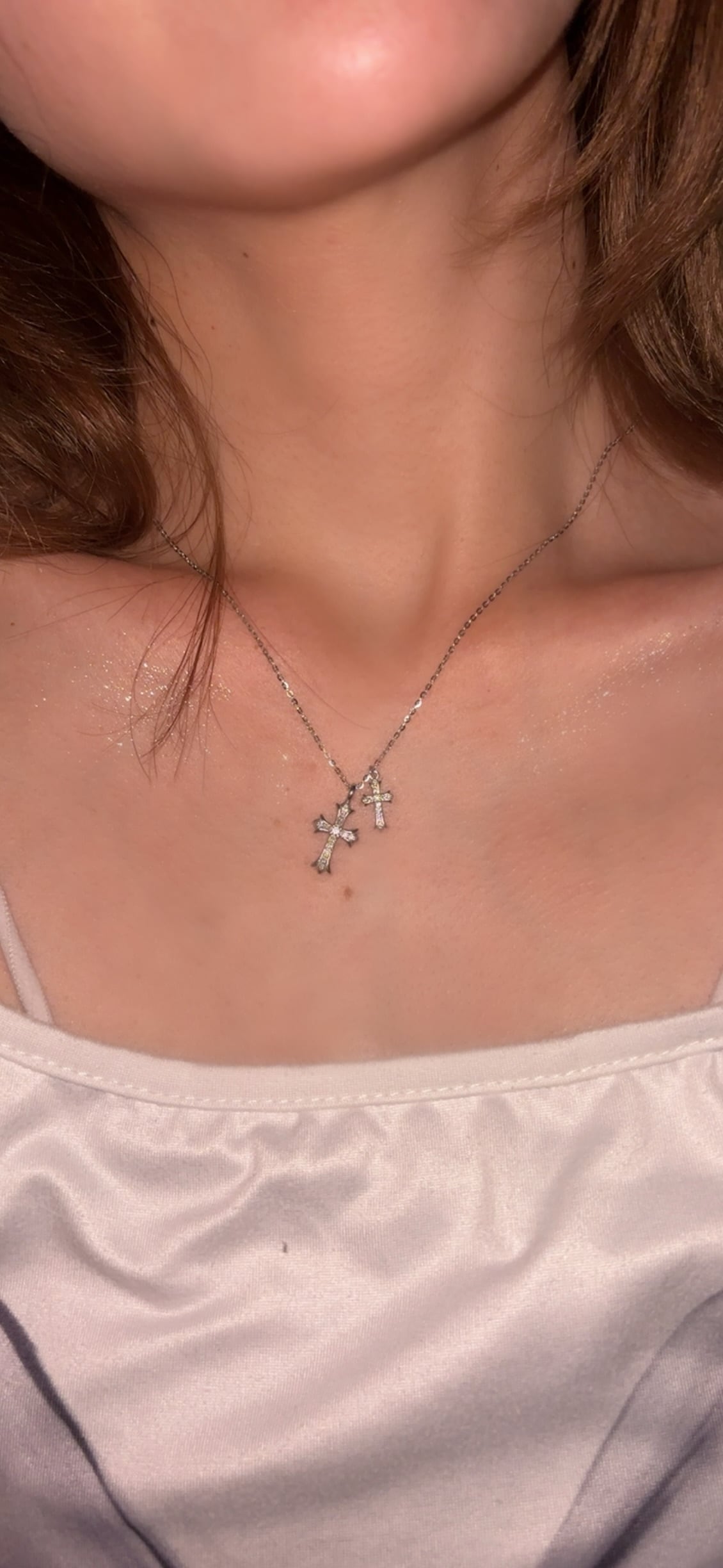 double cross necklace | milcy（ミルシー） 大人フェミニン