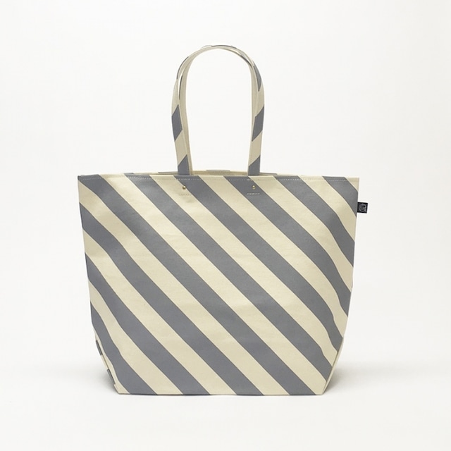 Sac du marché ／gray × stripe　マルシェトート/ 薄灰色 x 縞