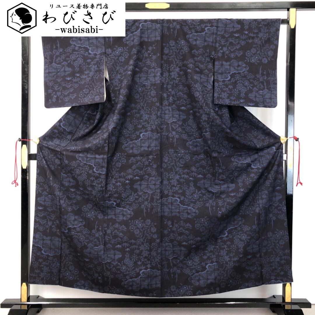 小紋 絞り 辻ヶ花 斜め縞 椿 着物 113a d 小紋 絞り 辻ヶ花 小紋 絞り 辻ヶ花 斜め縞 椿 着物 113a d 小紋 絞り 辻ヶ花